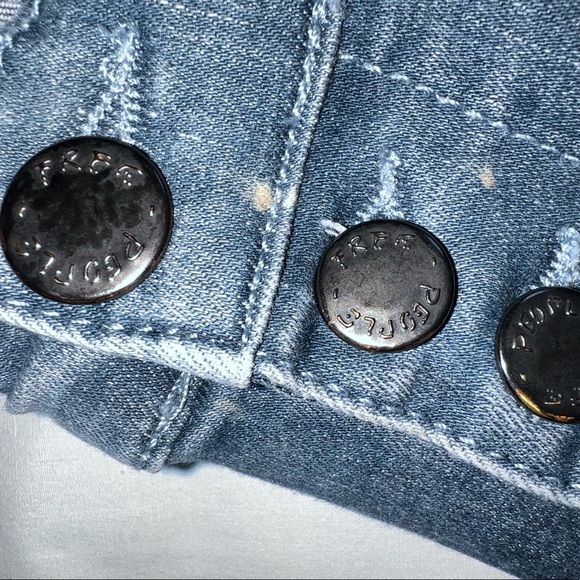 Free People ankle raw hem jean button fly Sz 26 - Picture 5 of 12
